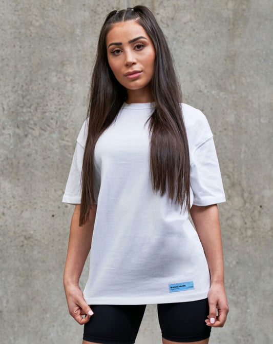 basic muse womens white t shirt oversized