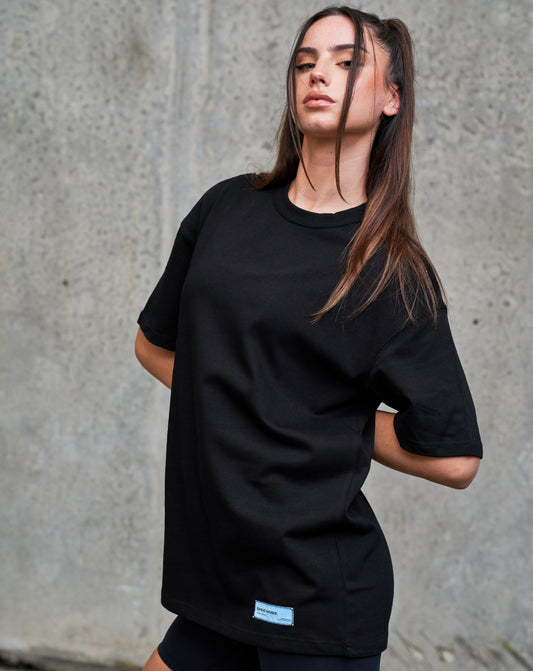 basic muse womens black t shirt oversized